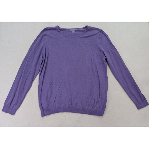 Laura Scott Women's Sweater Size XL Purple Lightweight Long Sleeve Pullover - Picture 1 of 11